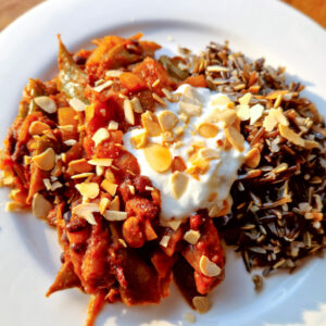 Middle Eastern Style Runner Beans with Wild Rice