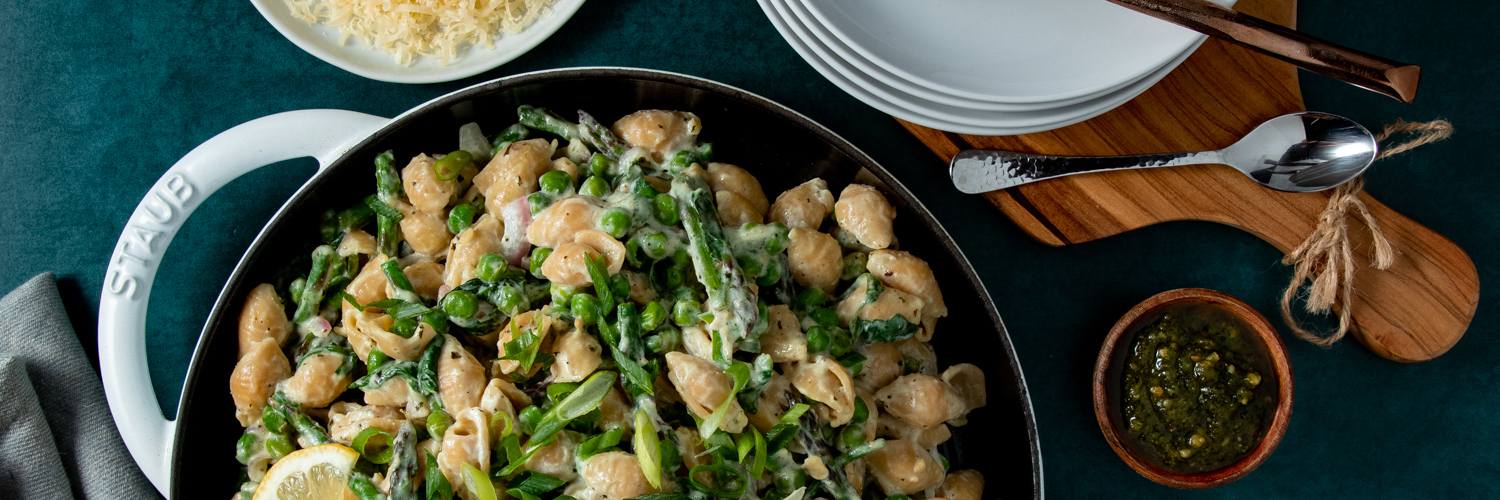 Vegetarian Pesto Pea Pasta Salad
