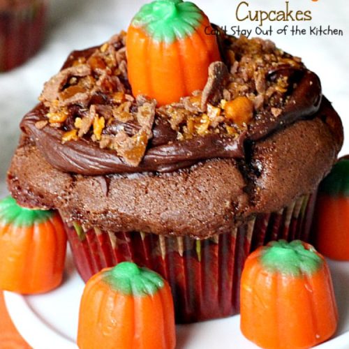 Chocolate Butterfinger Cupcakes