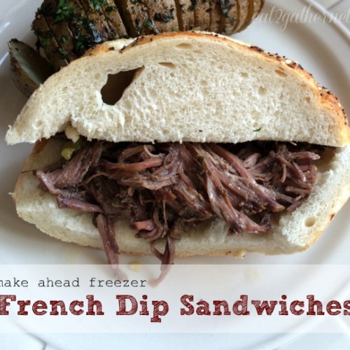 French Dip Sandwich (slow cooker freezer meal)