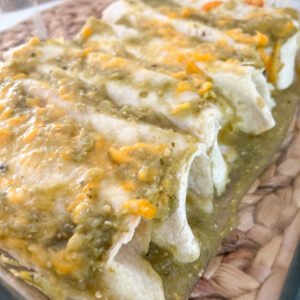 Dairy Free Green Chile Chicken Enchiladas