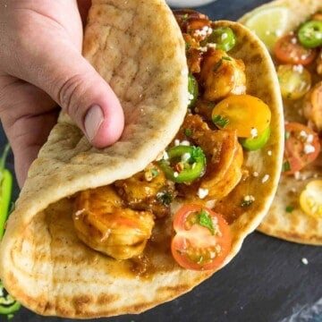 Barbecue Shrimp Flatbreads Recipe