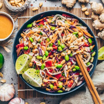 Thai Noodle Crunch Salad with Peanut Sauce