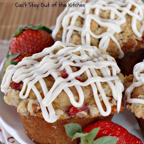 Strawberry Pecan Streusel Muffins