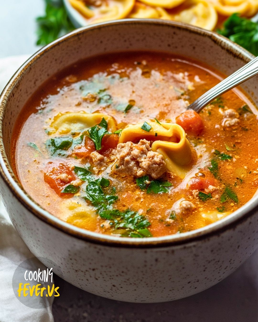 Crockpot Italian Sausage Tortellini Soup