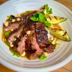 Thai Spiced Skirt Steak with Red Curry Sauce