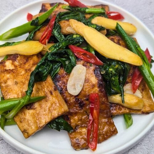 Tofu Gai Lan (Chinese Broccoli) Stir-Fry