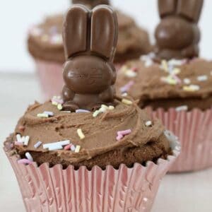 Easter Bunny Chocolate Cupcakes