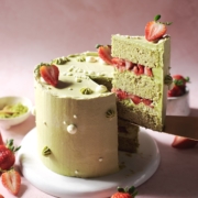 Matcha Strawberry Cake