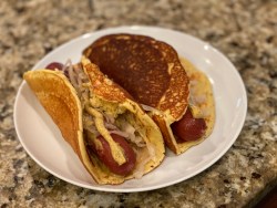 Savory Low-Carb Pancakes (Hot Dog Bun Replacement)