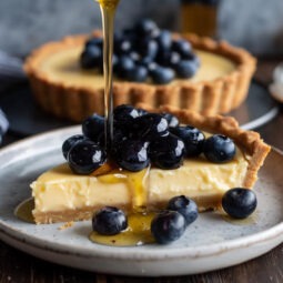 Lemon Blueberry Tart (No Bake)