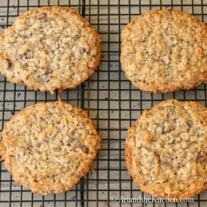 Chia Hemp Seed Oatmeal Cookies