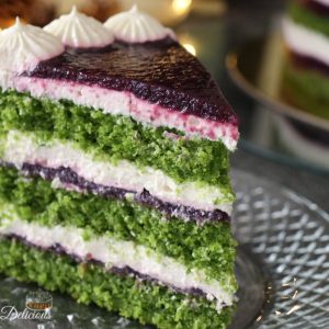 Spinach and Raspberry Jam Cake
