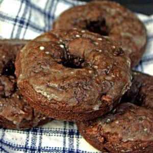 Baked chocolate donuts