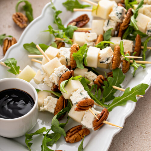 Pear and Bleu Cheese Appetizer Skewers