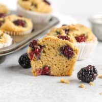 Almond Flour Blackberry Muffins