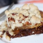 Chocolate Nectarine Pecan Streusel Cake