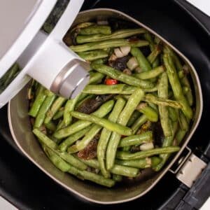 Air Fryer Green Beans with Mustard Glaze
