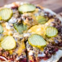 Hamburger Pizza on a Campfire