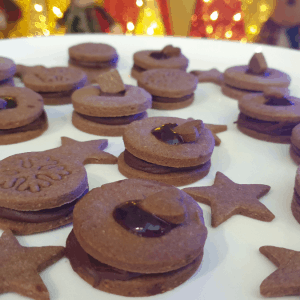 Festive chocolate cookies