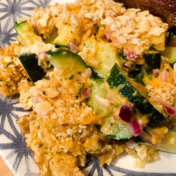 Cheesy Zucchini & Chive Bake
