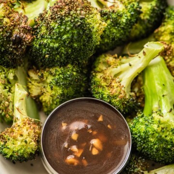 Air Fryer Broccoli with Chinese Garlic Sauce