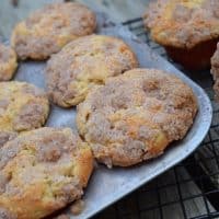 Caramel Pear Crumble Muffins