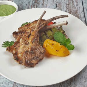 Grilled Mediterranean lamb chops