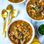 Instant Pot Beef Barley Soup {Freezer-Friendly}