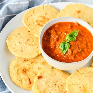 Papusas With Salsa Roja
