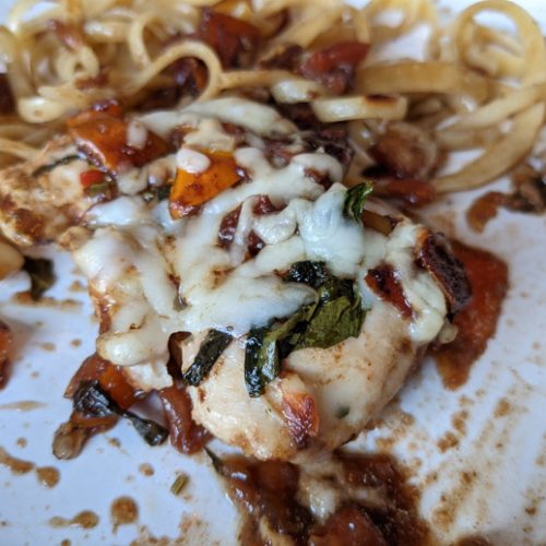 Balsamic Bruschetta Chicken Bake