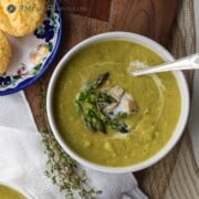 Creamy Asparagus-Sausage Soup - GF and DF