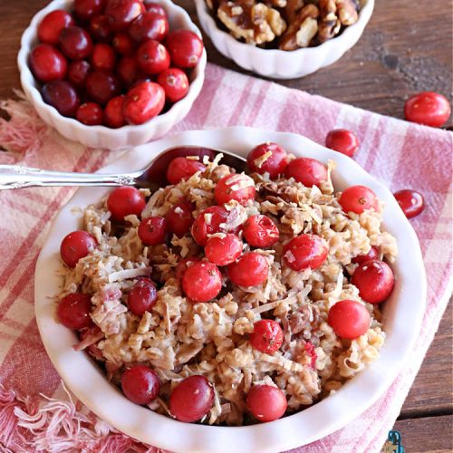 Coconut Cranberry Overnight Oatmeal