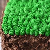 Minecraft Grass Block Cake without Fondant