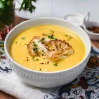 Creamy Cauliflower Soup with Turmeric and Cumin