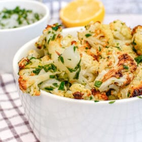 Roasted Cauliflower with Lemon, Garlic, and Herbs