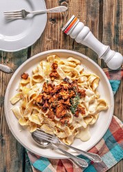 Wild mushroom Fettuccine alfredo