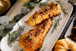 Honey-Glazed Hasselback Butternut Squash Recipe