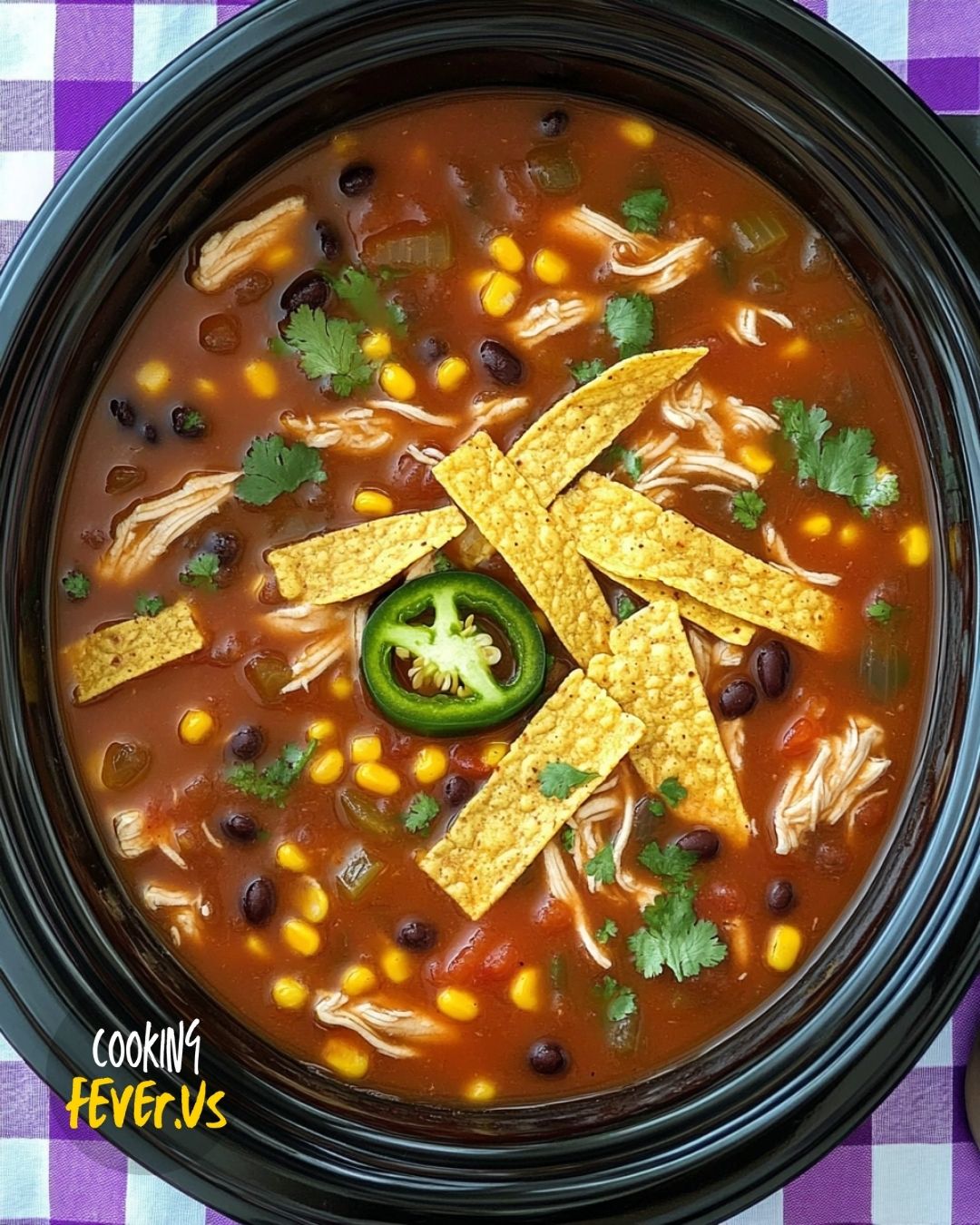 Slow Cooker Chicken Tortilla Soup