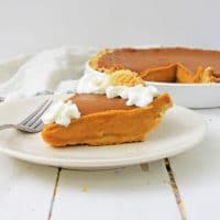 Vegan Pumpkin Pie with Coconut Whipped Cream Topping
