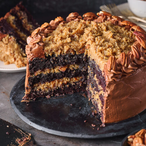 Triple Layer German Chocolate Cake