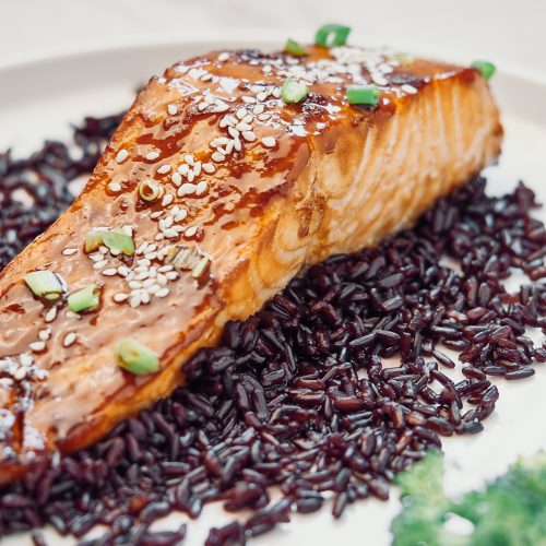 Glazed Salmon with Teriyaki Sauce