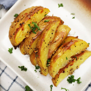 Garlic Butter Potato Wedges