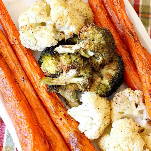Roasted Broccoli, Cauliflower and Carrots