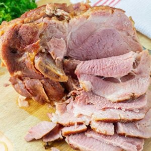 Slow Cooker Maple and Beer Braised Ham