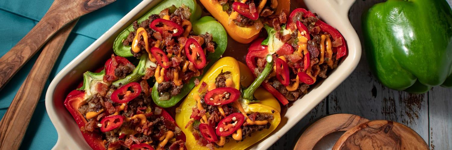 Bacon Cheeseburger Stuffed Pepper
