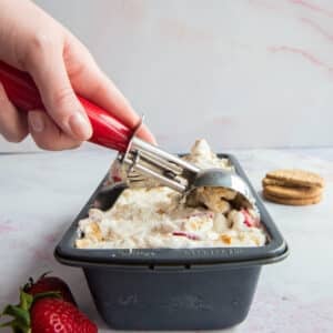 No Churn Strawberry Cheesecake Ice Cream