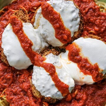 Air Fryer Chicken Parmesan with Pasta