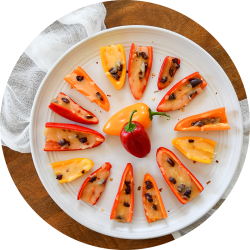 Rainbow Pepper Appetizers