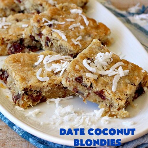 Date Coconut Blondies